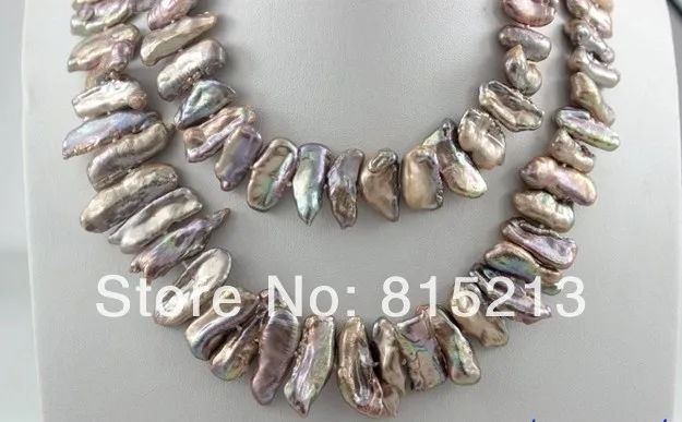

hot sell new - HOT1226 Beautiful keshi reborn pearl long necklace 32INCH