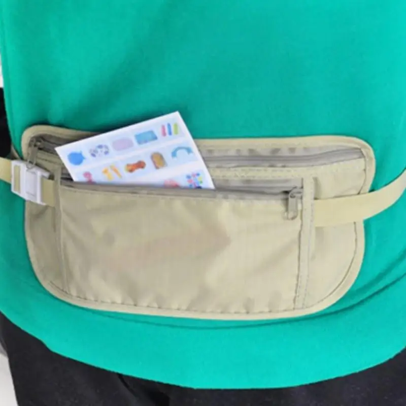 

Outdoor Running Waist Bag Waterproof Jogging Belt Belly Bag Unisex Gym Fitness Pocket Camping Sports Hidden Compact Security Bag