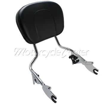 

Motorcycle Luggage Rack Sissybar Passenger Backrest Pad For 2009-2016 Harley Touring Ultra Electra Glide Road King FLHT Chrome