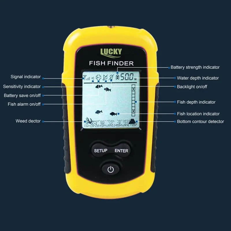 Открытый Портативный 40 м дальность глубины FFW1108-1 беспроводной рыболокатор 40 м дальность глубины океан озеро море Рыбалка Открытый