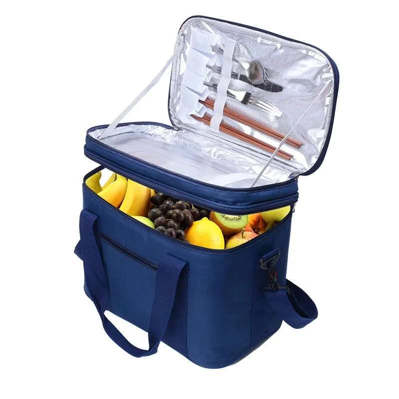 Качественная двухслойная сумка холодильник утолщенная Изолированная еда из