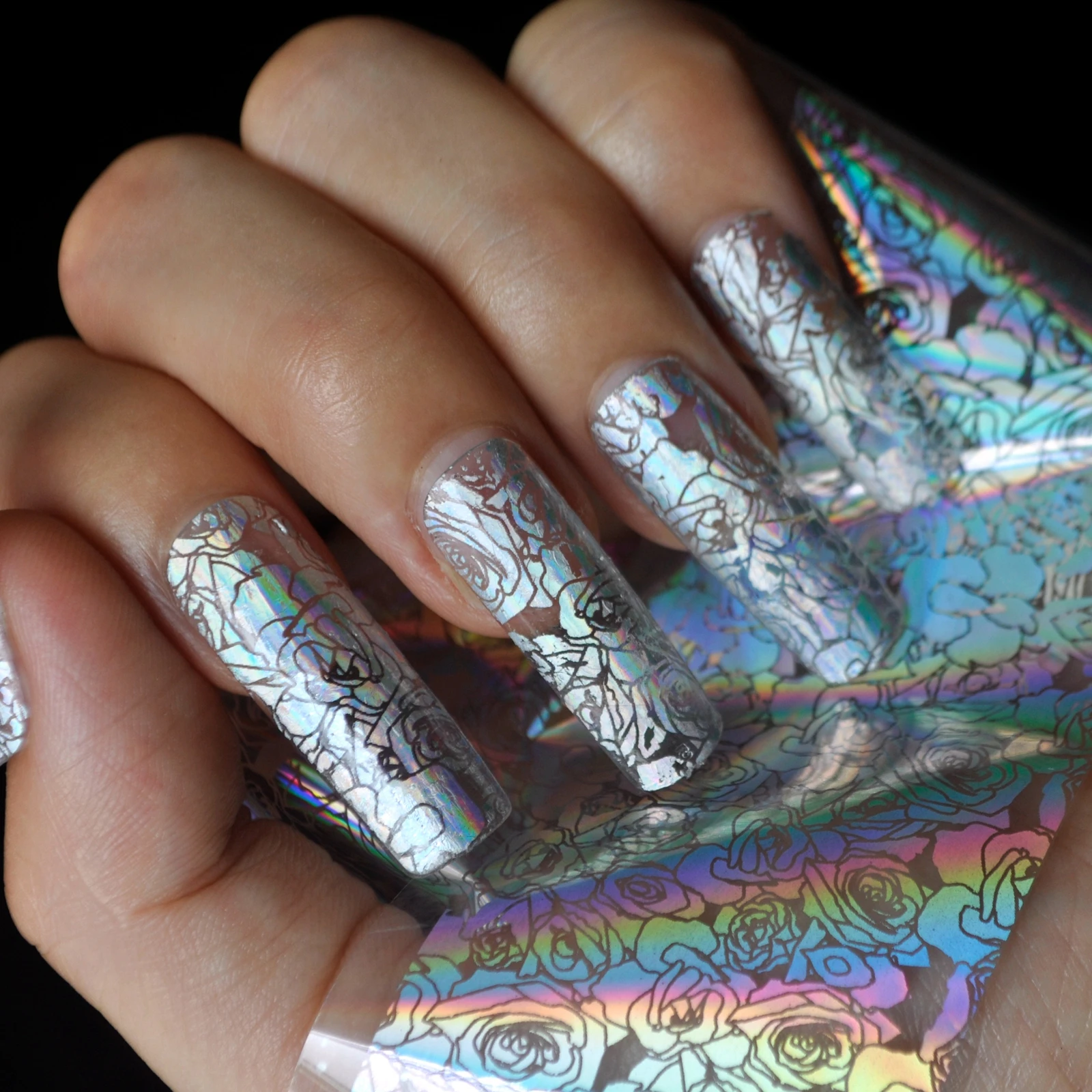 Argento E Rosa Nail Art