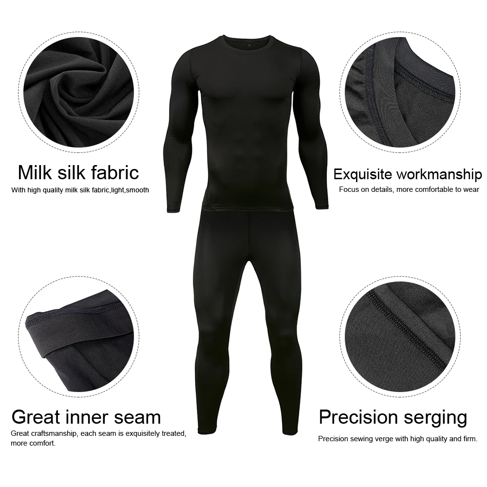 Men's Long Johns thin Underwear Sets Warm Stretch Tight Base Layers Compression Sweat Quick Drying Tops Bottoms Suits Clothes Men's Long Johns thin Underwear Sets Warm Stretch Tight Base Layers Compression Sweat Quick Drying Tops Bottoms Suits Clothes