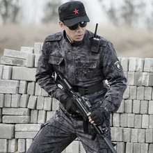 Мужской Камуфляжный костюм, охотничья одежда, Мультикам, черный костюм, питон, армейская Военная тактическая куртка, штаны, боевая униформа