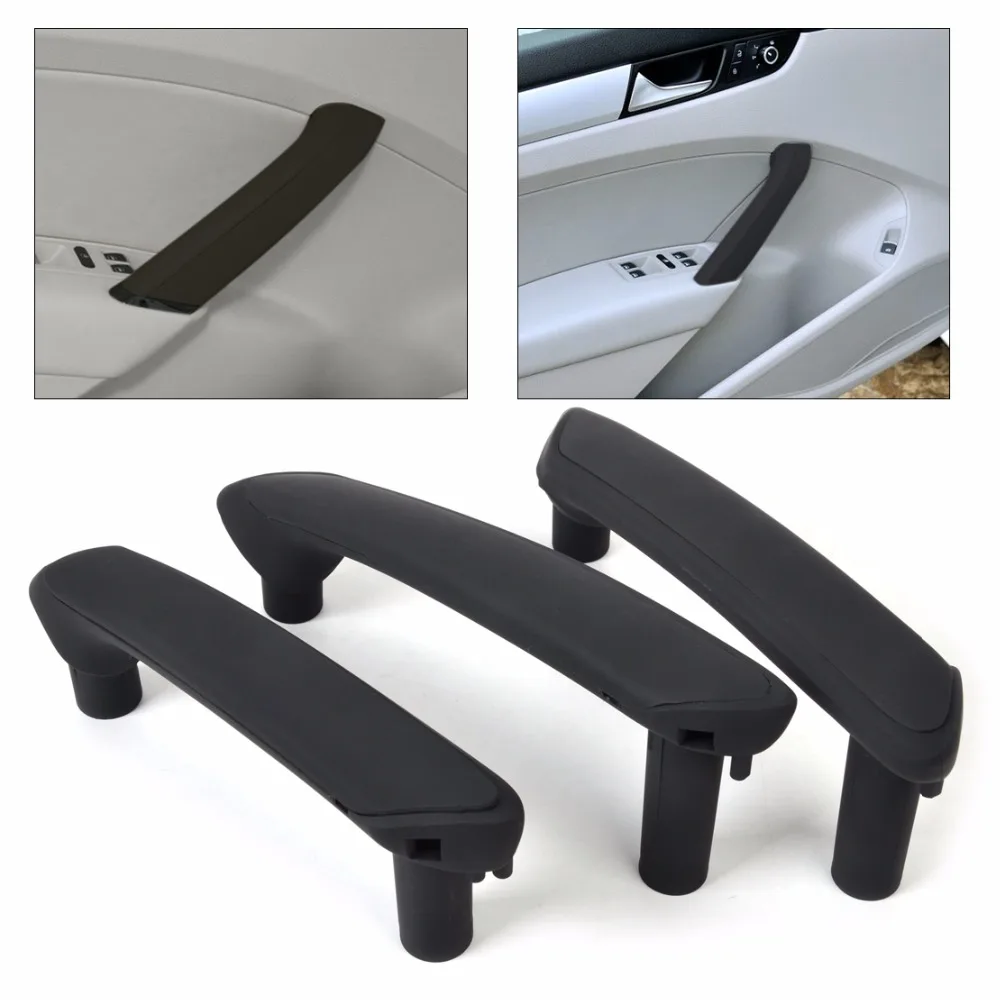 Buy DWCX 3Pcs Black Interior Door Pull Grab Handle