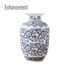 Blue and White Porcelain Vases Interlocking Lotus Design Flower Ceramic Vase Handmade Home Decoration Jingdezhen Flower Vases 1
