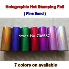 Горячая штамповка рулон бумажной фольги голографическая тонкая Песочная фольга или пластик 16 см x 120 м золотой серебряный зеленый, красный, фиолетовый синий розовый на выбор