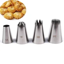 4 шт./компл. большой крем для глазировки насадка для пирожных Нержавеющая сталь инструменты для украшения торта Формы для выпечки Советы украшения для десерта