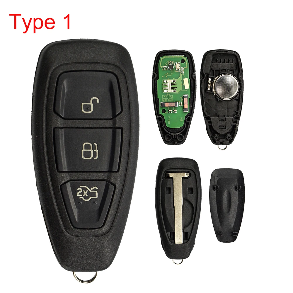 OkeyTech 3 кнопки 433 МГц 83 чипа умный дистанционный ключ для Ford Mondeo Fiesta Focus титановый C