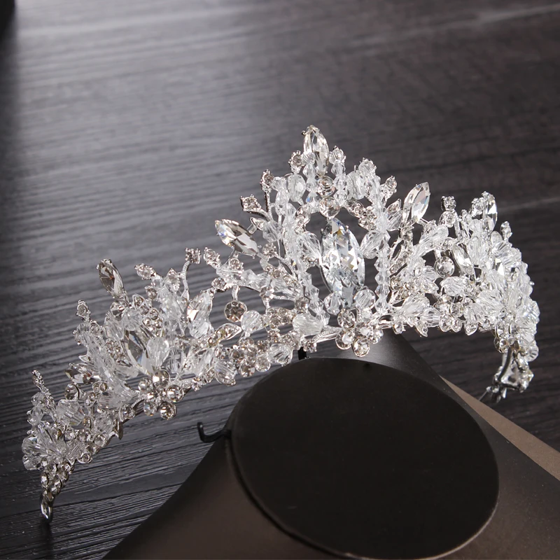 Luxury Heart Crystal Bridal Jewelry Sets Wedding Cubic Zircon Crown Tiaras Earring Choker Necklace Set African Beads Jewelry Set - Image 4