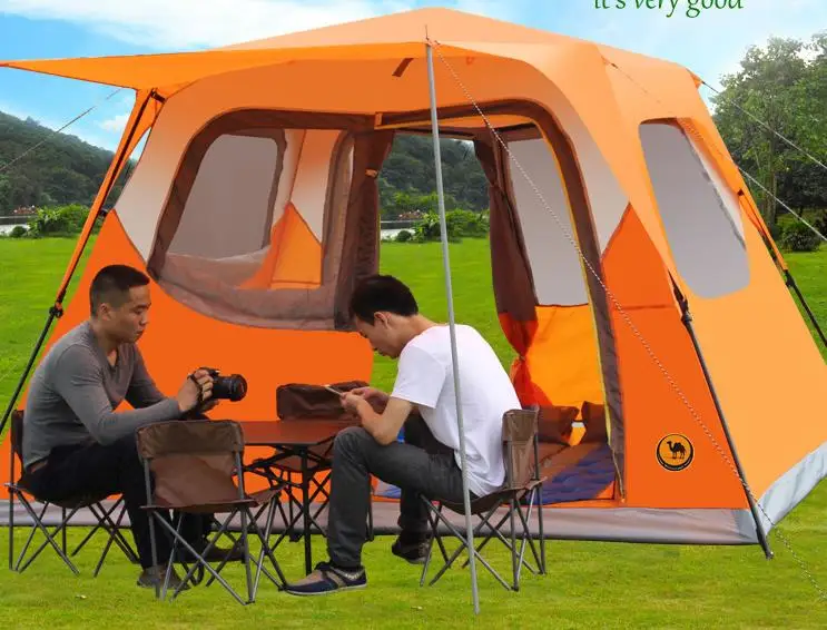 Автоматическая автомобильная палатка для 4, 5, 6 человек, семейные гидравлические вечерние палатки для пеших прогулок, пляжные палатки с защитой от дождя, уличные палатки для кемпинга