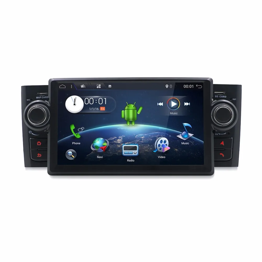 Sale Quad Core Android 7.1 Autoradio Car Stereo For Fiat Punto Linea Car Radio AUX Gps Navigation Bluetooth USB DAB+ 1