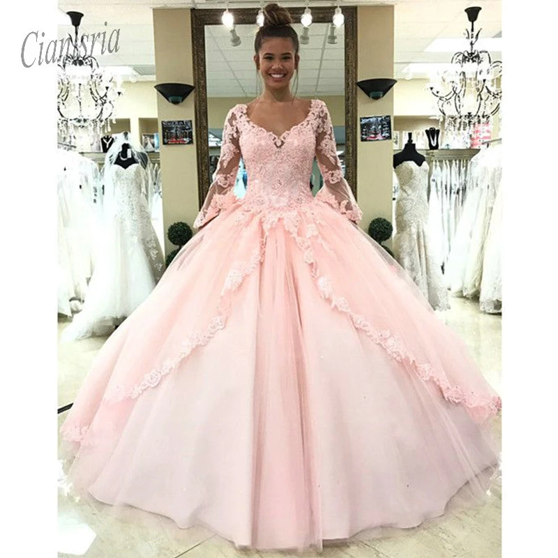 quinceanera blush dresses