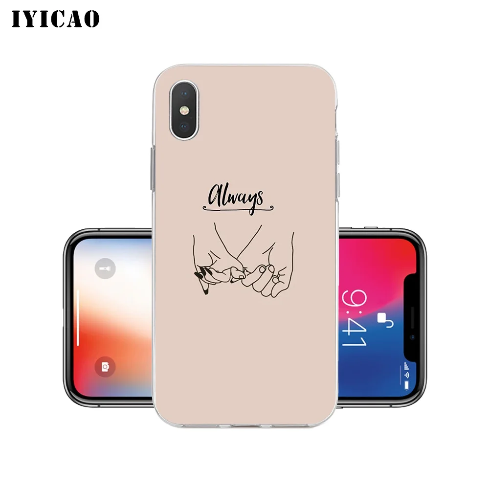 Мягкий силиконовый чехол IYICAO для iPhone X XR XS MAX 6 6s 7 8 Plus 5 5S SE TPU|Чехлы-накладки| |