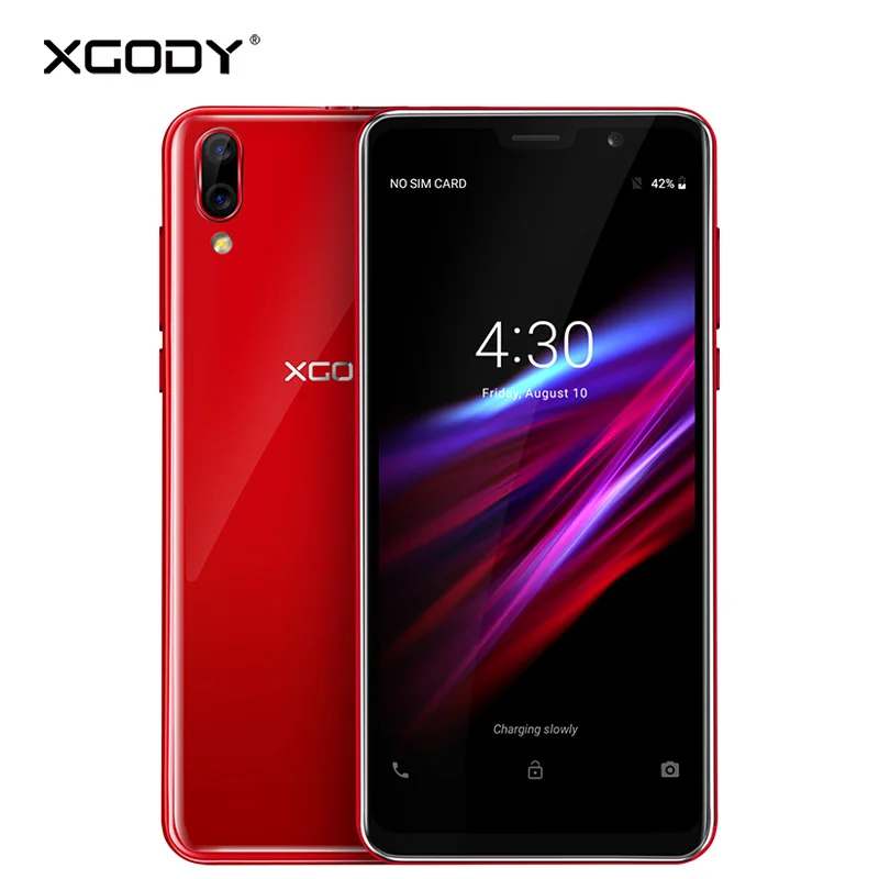 XGODY D26 Unlock 3G Dual Sim Cards Smartphone 5.5 Inch Android 8.1 Oreo Face ID Unlock Mobile Phone 2200mAh Quad Core 1GB+8GB