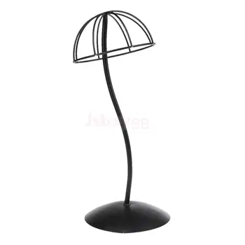 

Iron Hat Cap Storage Display Holder Hair Wigs Rack Shelf Stand Tool Black L