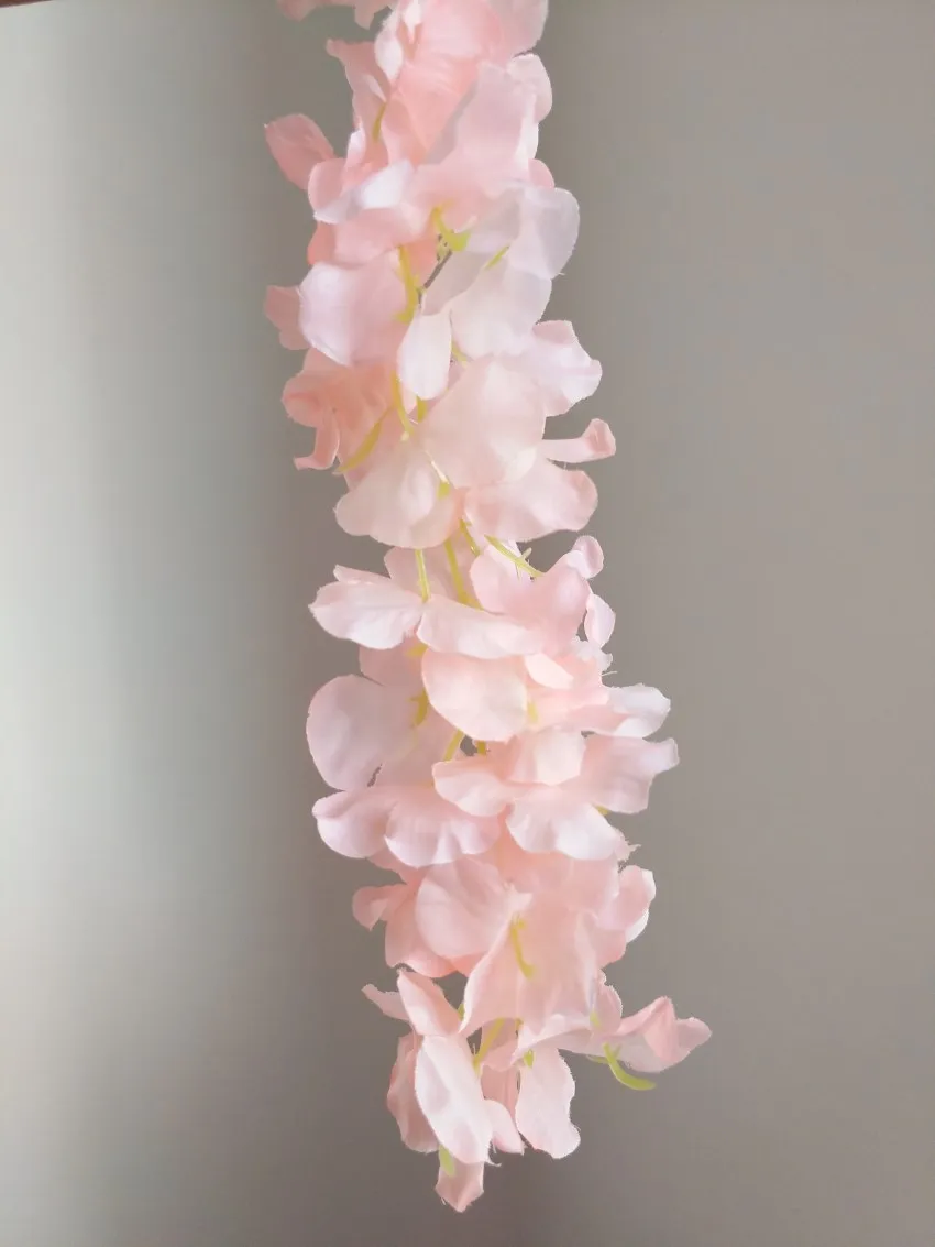 water pink Высококлассные новые 34 см/13," искусственные шелковые цветы Глициния лоза повесить ротанга дома стены сада свадебное украшение для гостиницы DIY Поставки - Цвет: water pink
