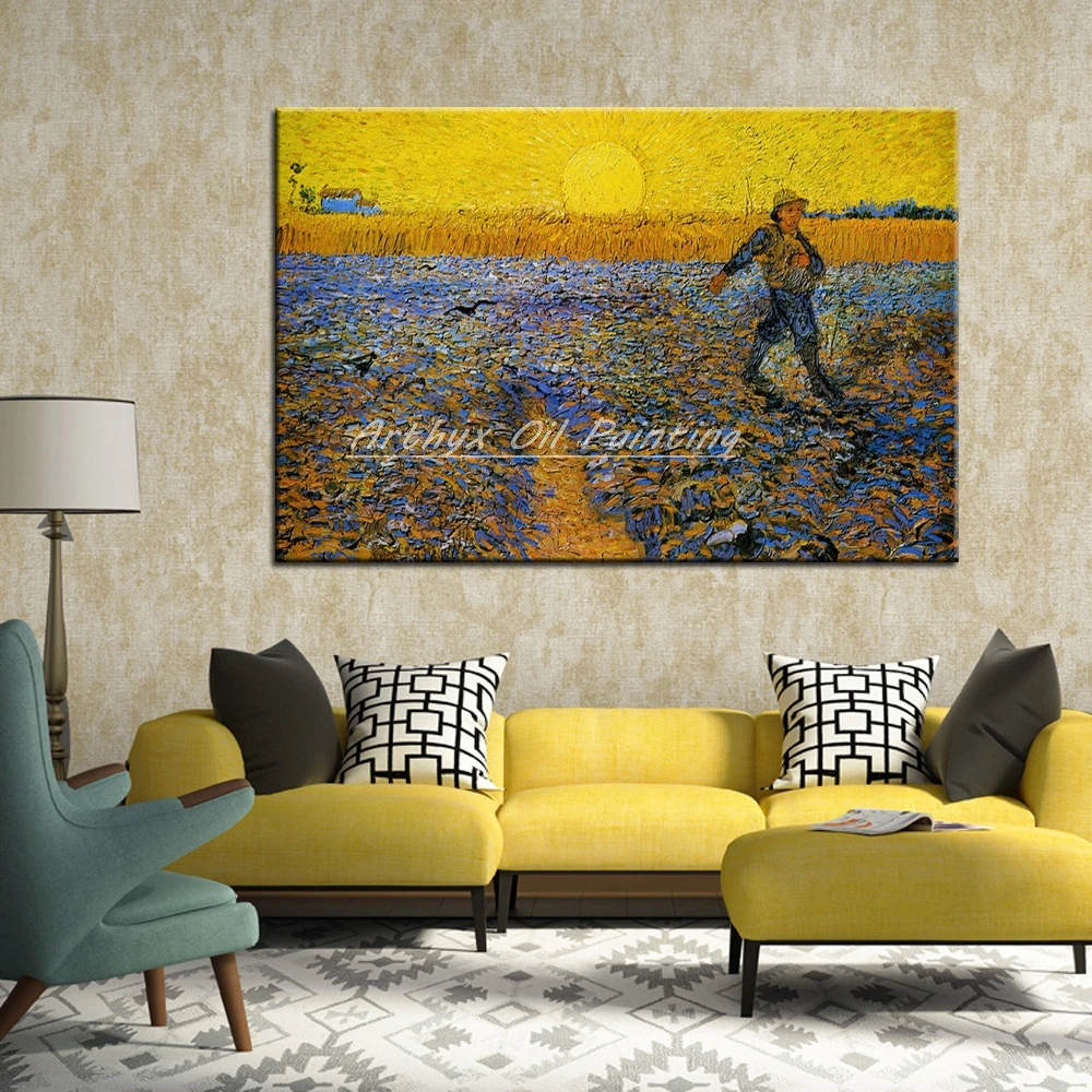 Известная репродукция ручной работы картина маслом на холсте Настенная для