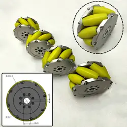 UniHobby 12 дюймов Mecanum колеса UH305 тяжелых промышленных Mecanum колеса 305 мм с 8 ПУ ролик Максимальная нагрузка 3200 кг (4 шт./компл.)