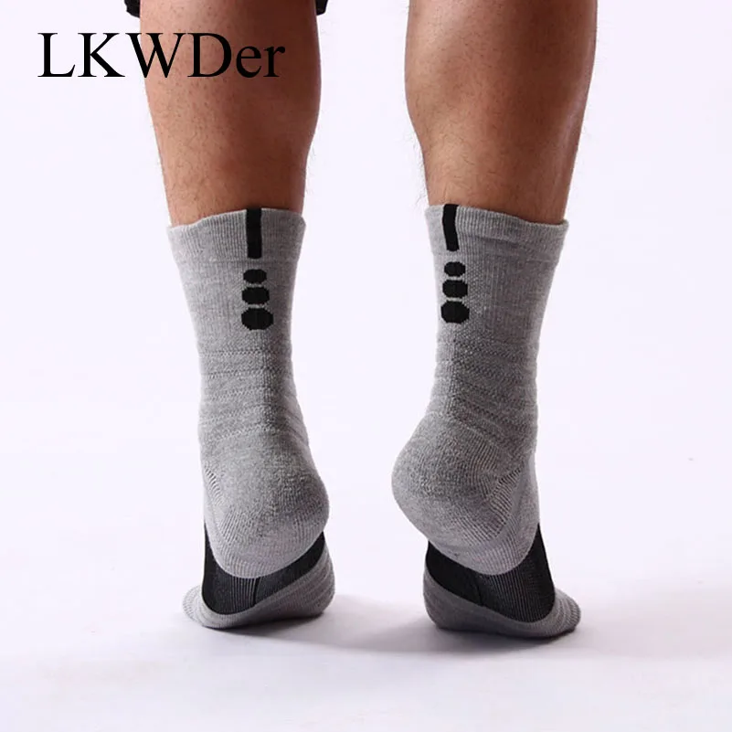 LKWDer 5 пар мужские носки элитные спортивные Calcetines Hombre махровые толстые
