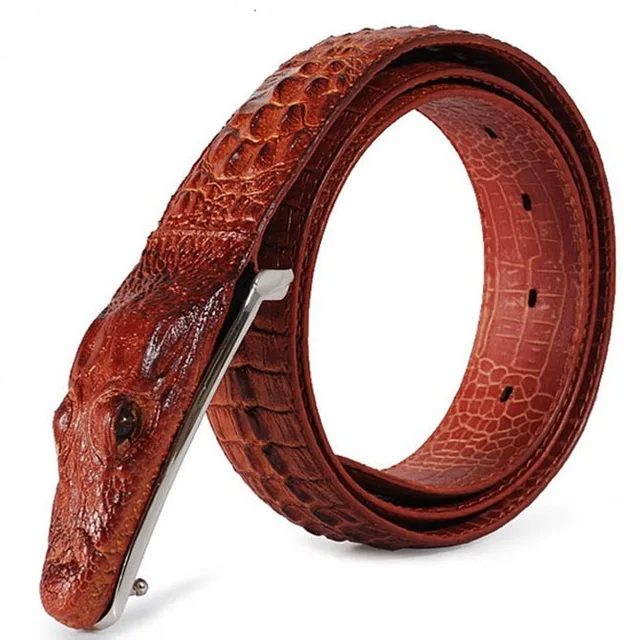 New arrival Men Belts antique Genuine Leather Black Top crocodile