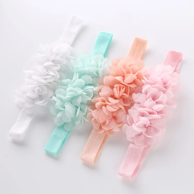 

2019 New Cute Kids Toddler Infant Baby Girl Nylon Elastic Stretchy Floral Flower Fashion Headband