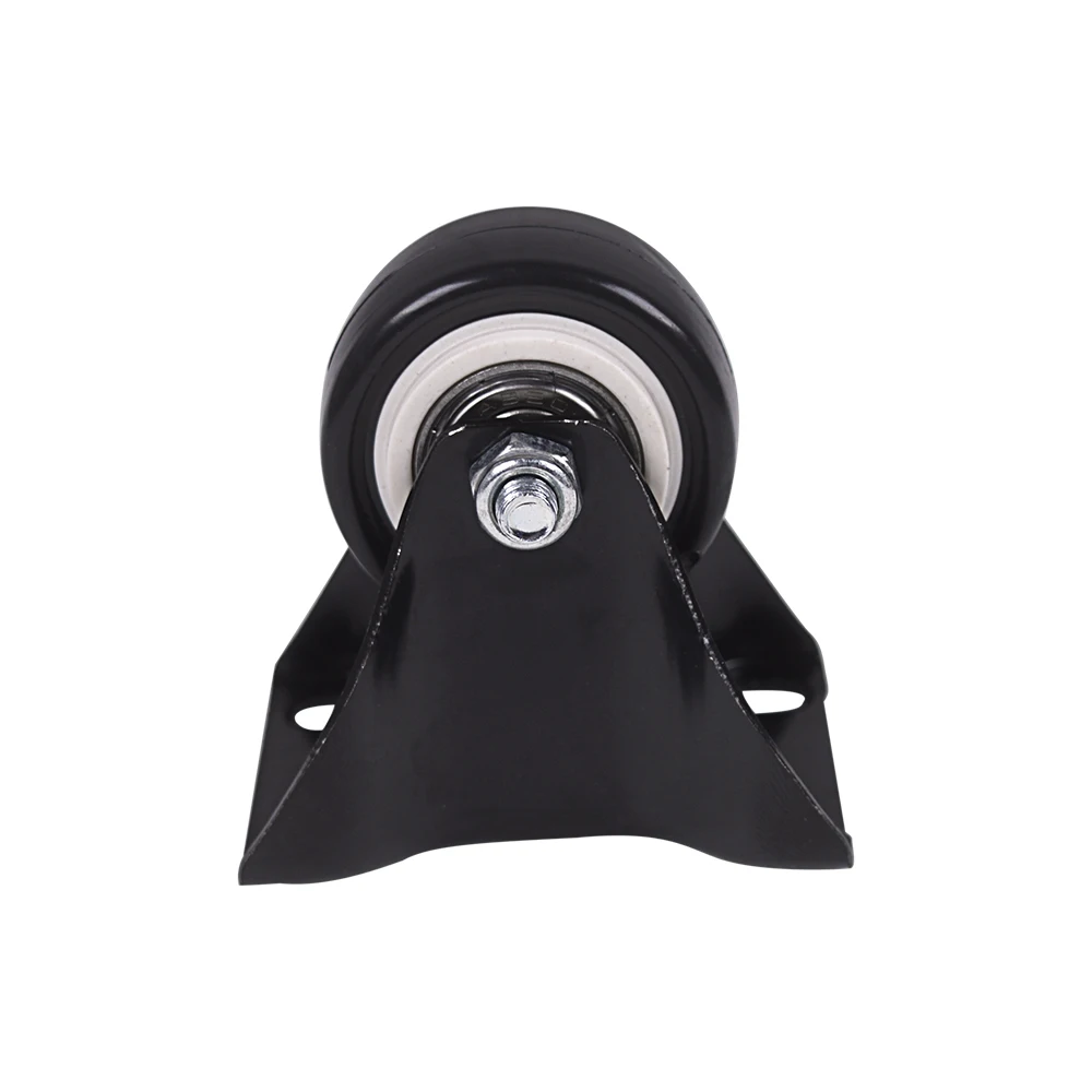 4Pcs-1-6-Inch-Dia-Heavy-Duty-200KG-Black-Polyurethane-Fixed-Castor-Wheels-Trolley-Furniture-Caster (2)