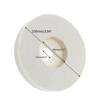 

1PC 4 Inch Round Polishing Wheel Dia 100mm Felt Polishers Pad Cloth Buffing Wheel New