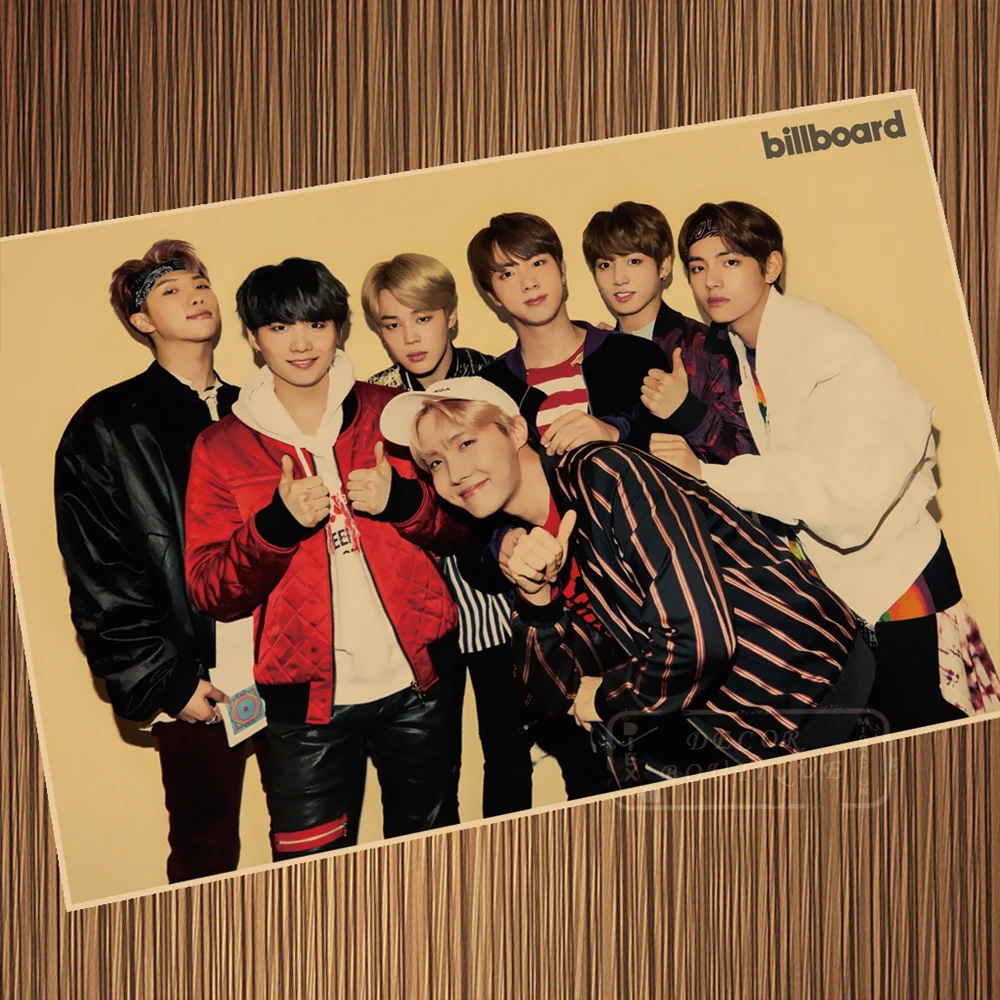 Cool Boy BTS South Korea Popular Music Band Poster Vintage