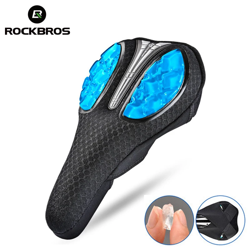 Pаспродажа ROCKBROS Велосипедное Седло Жидкий Силиконовый Гель Велоспортная Сиденья Коврик Удобные Мягкие Подушки Сиденья для Велосипедов