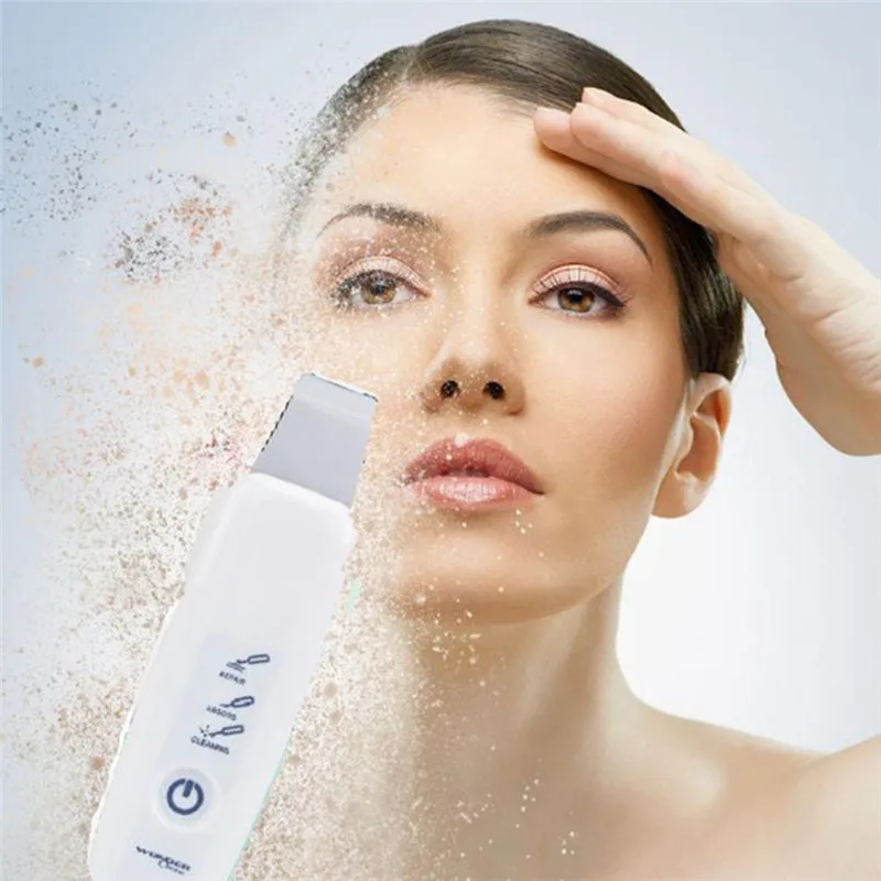 

Rechargeable Ultrasonic Face Skin Scrubber face Cleaner Peeling Vibration Blackhead Removal Exfoliating Pore Cleaner Tools