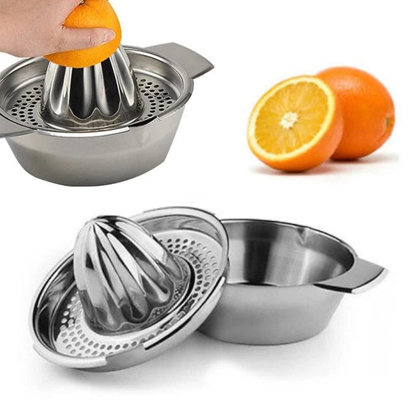JX-LCLYL Citrus Juicer Lemon Lime Orange Fruit Hand Squeezer Press Tool Stainless Steel