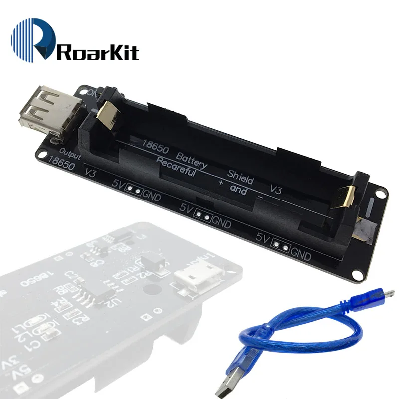 

ESP32 ESP32S For Wemos For Raspberry Pi 18650 Battery Charge Shield Board V3 Micro USB Port Type-A USB 0.5A For Arduino Charge