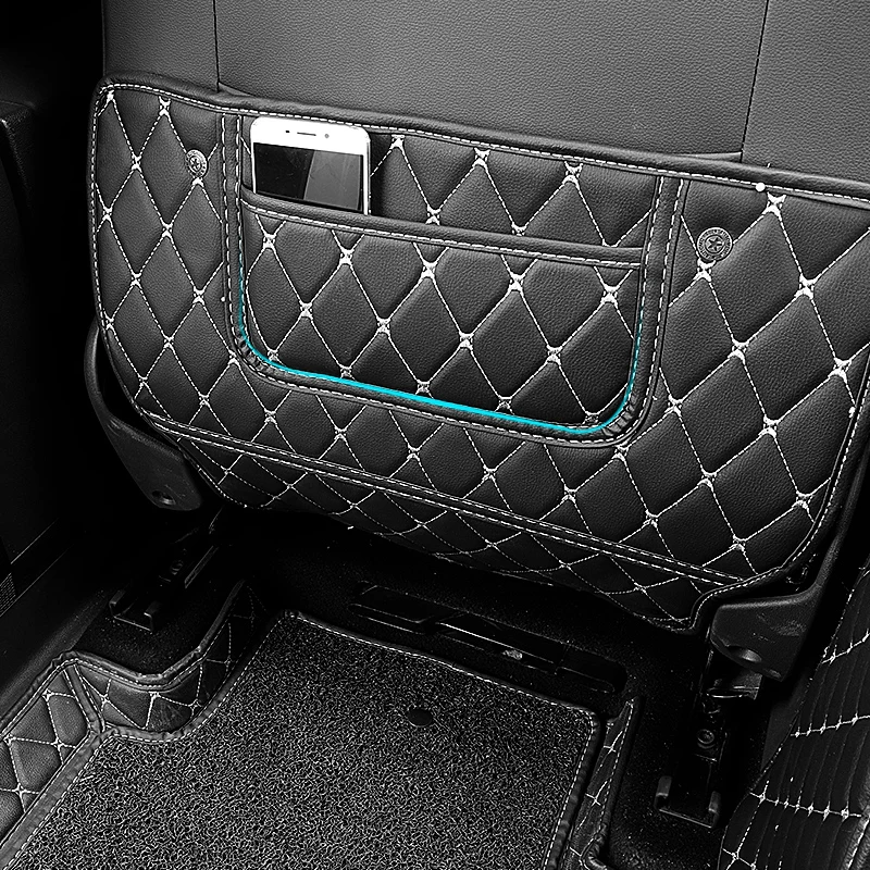 

TSWEI Car Seat Backrest Anti Kick Pad Leather Anti Dirty Mat Seat Back Anti-kick cover for vw tiguan L