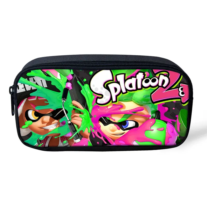 THIKIN женские чехлы для макияжа Splatoon 2 ручки сумки 3D Карандаш сумка дорожная косметичка для игры на молнии полиэстер органайзер для путешествий - Цвет: Z3412K