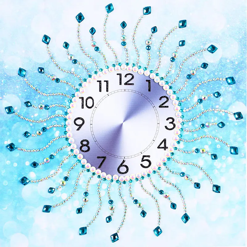 Diy 5d Sale Diamond Embroidery Mosaic Special Shaped Modern Simple Fresh Wall Clock Painting Cross Stitch | Дом и сад