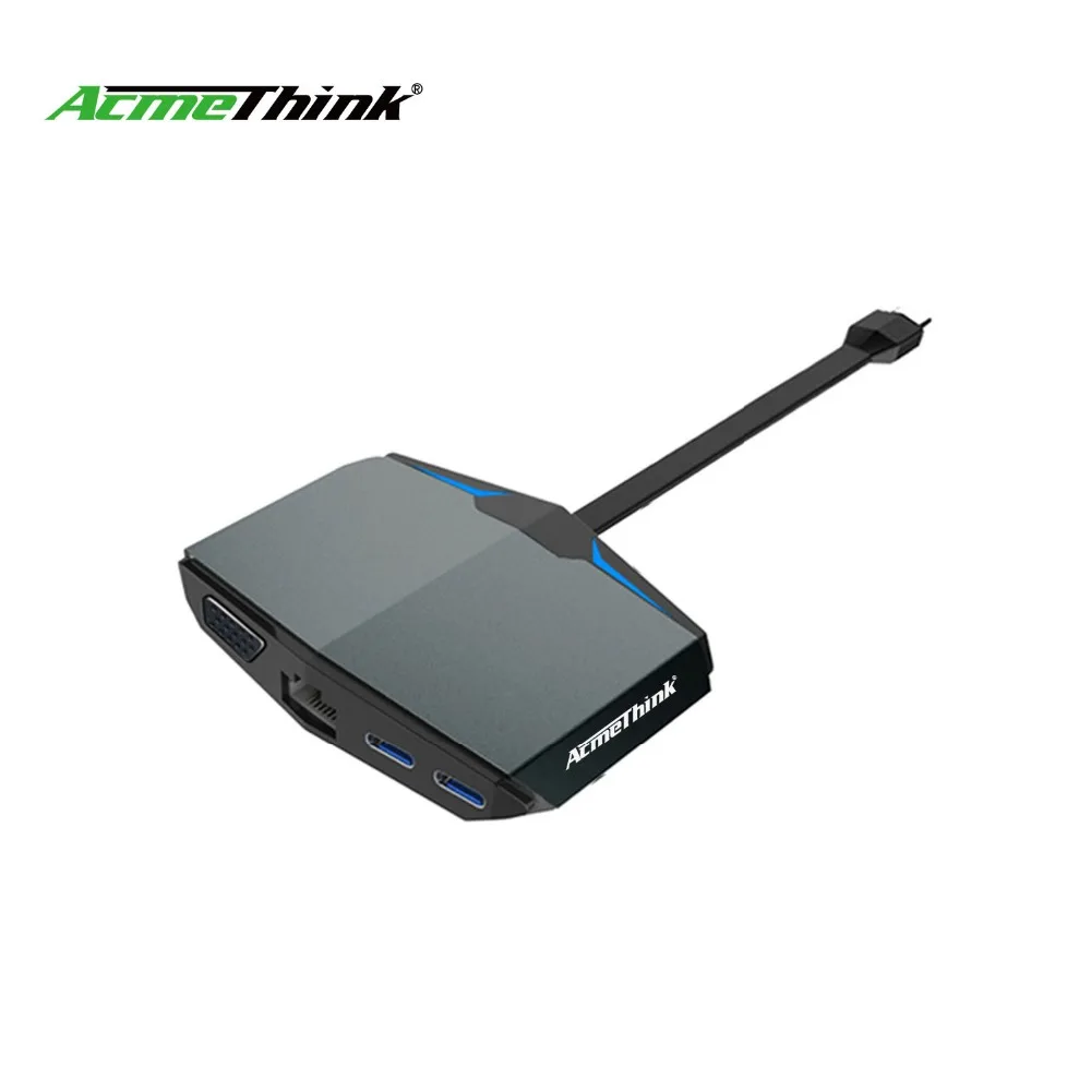 

AcmeThink USB Type-C Multifunction Adapter with LAN VGA HDMI USB 3.1 & Type-C Power Delivery and Data Sync Function