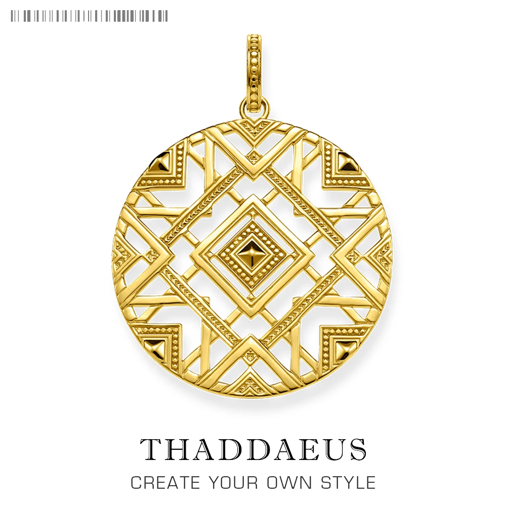 

Pendant Glod Color Africa Ornament 925 Sterling Silver Jewelry Thomas Style Bijoux Necklace Accessorie Gift For Ts Woman Men
