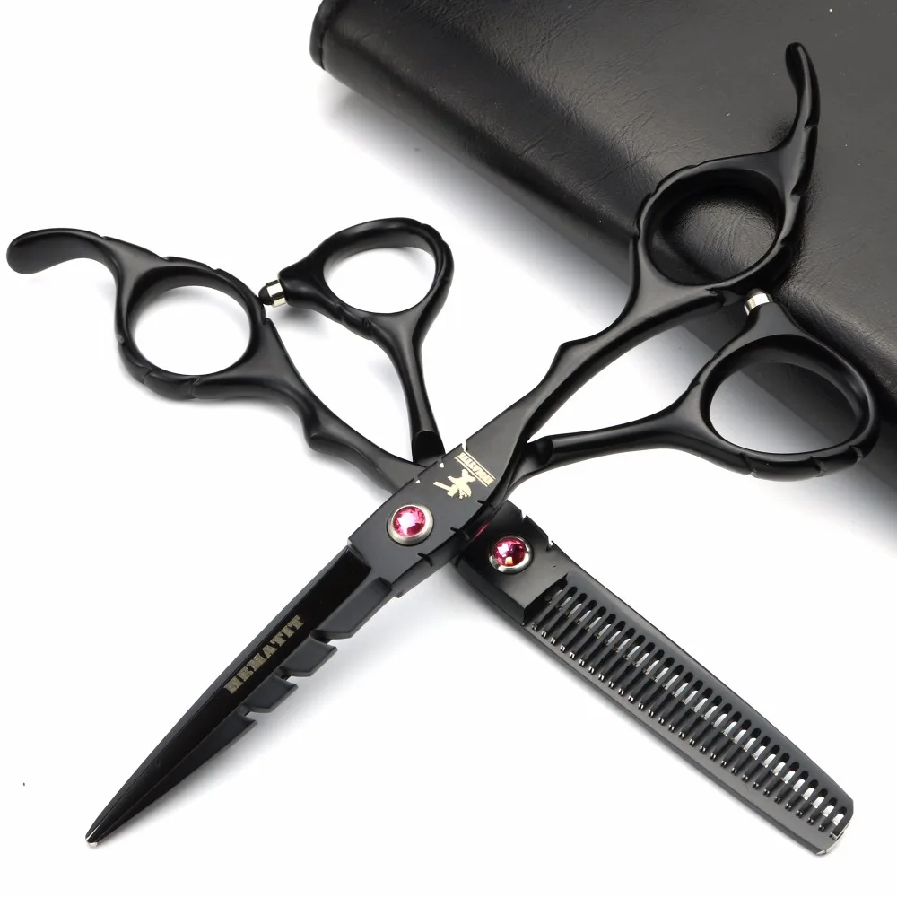 

5.5 " 6Inch JP black titanium scissors hairdressing thinning scissors hairdressing scissors cutting professional hair scissors