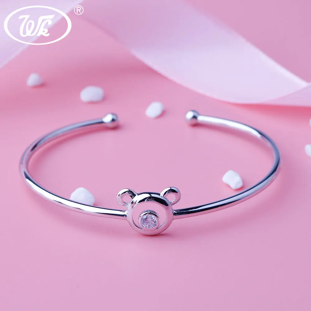 

WK NEW Fashion Real Pure 925 Sterling Silver Bracelet Bangle Women Charm Bracelets Bangles Jewelry For Girls Wholesale W4 BK933
