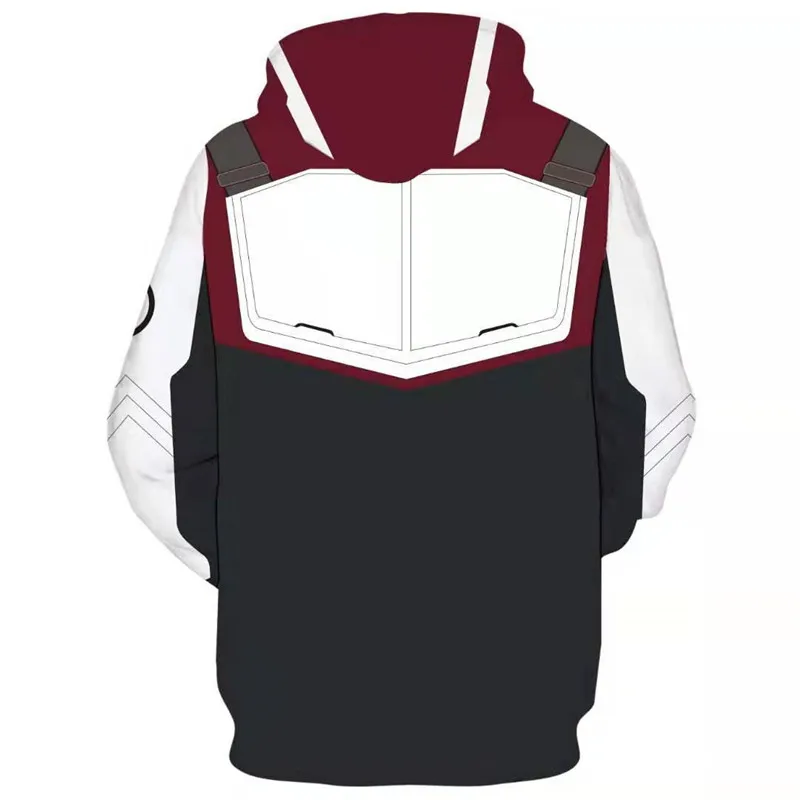 Avengers Endgame Cosplay Quantum Realm Costumes Sweatshirt Hoodie Jacket Captain Marvel Hooded America Superhero Hoody