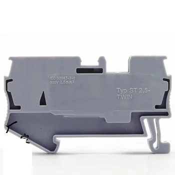 

100 pcs/bag ST2.5-TWIN Terminal rail Wiring board connector terminals Wire Cable Terminals ST-2.5-TWIN