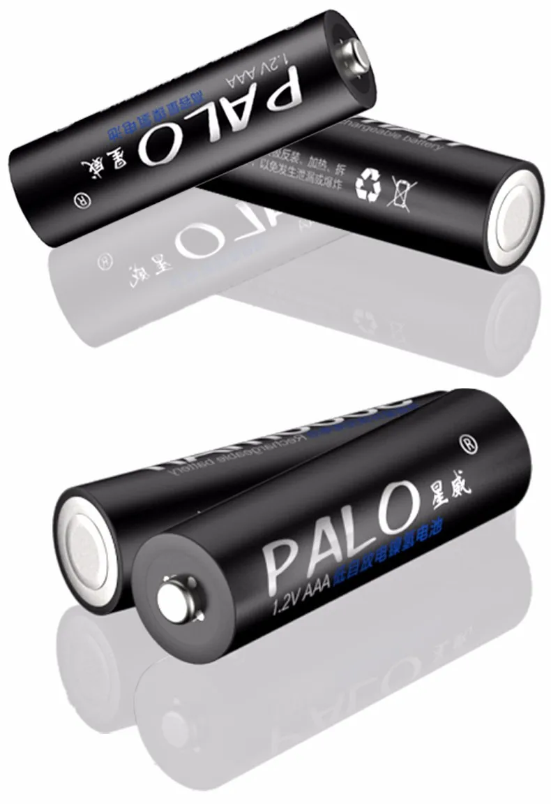 PALO 2 шт. аккумуляторные батареи 1,2 V AAA 1100mAh Ni-MH предварительно заряженная батарея 3A Bateria с коробкой для камеры игрушечная зубная щетка