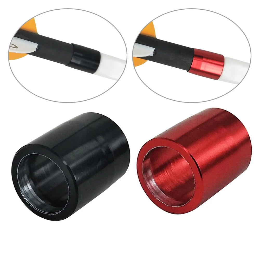 

Ourpgone New 10 Pcs Aluminium Protective Sleeve Tail Explosion Proof Ring Out-diameter 7.6mm Arrow Shaft Parts Arrow Shaft Ring