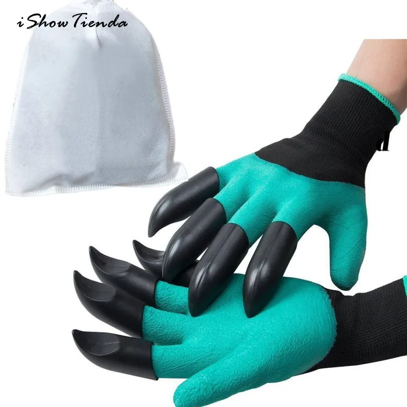 

1 Pair New Gardening Gloves for garden Digging Planting with 8 ABS Plastic Claws Garden Working Gloves New Garden Gloves