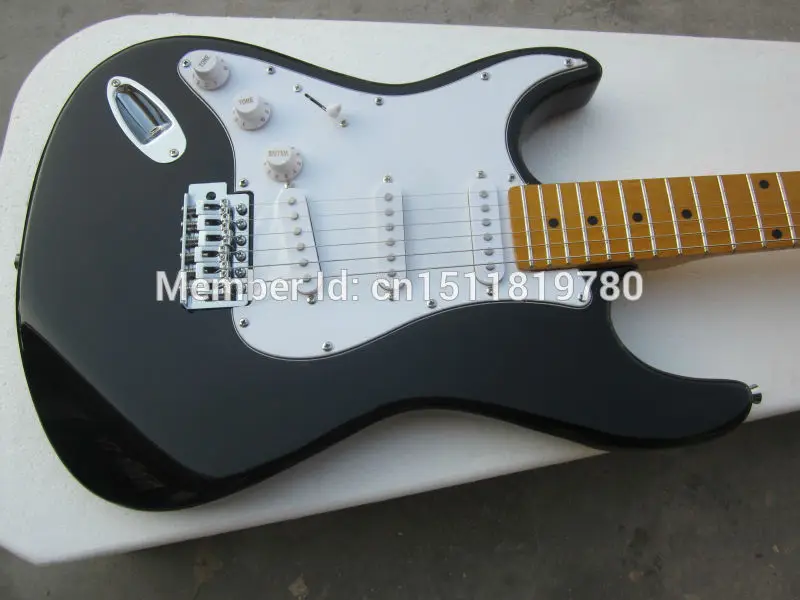 

Free shipping Wholesale new fen st custom shop electric guitar/ black color left hand guitar/guitar in china