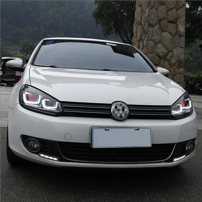 VLAND спереди светильник для Volkswagen Golf 6 MK6 светодиодный головной светильник 2010 2011 2012 2013 UU Стильный Объектив Двойной Луч Фары
