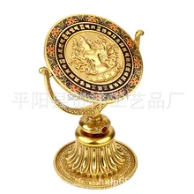 Инструменты, используемые в тибетском буддийском тантрическом санскрите, квазиспользованные 6,5 дюймовые медные зеркальные квазиспользованные хокио