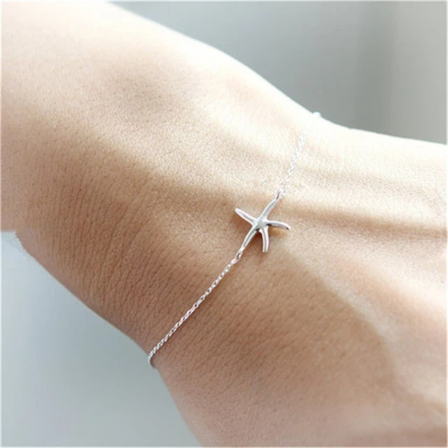 Cute Simple Charm Bracelet Starfish Five Pointed Star Cute Simple Charm Bracelet Starfish Five Pointed Star For Women Ocean Party