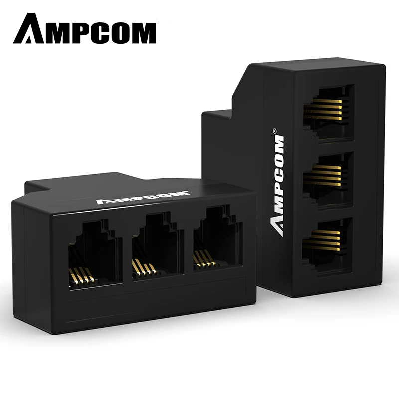 Телефонный конвертер AMPCOM RJ11 1/2/5/10-Pack, RJ-11, классический, 6 контактов, женский, от 1 до 3 и 4, телефонный кабель, кабель, сплиттер, адаптер Телефонный конвертер AMPCOM RJ11 1/2/5/10-Pack, RJ-11, классический, 6 контактов, женский, от 1 до 3 и 4, телефонный кабель, кабель, сплиттер, адаптер